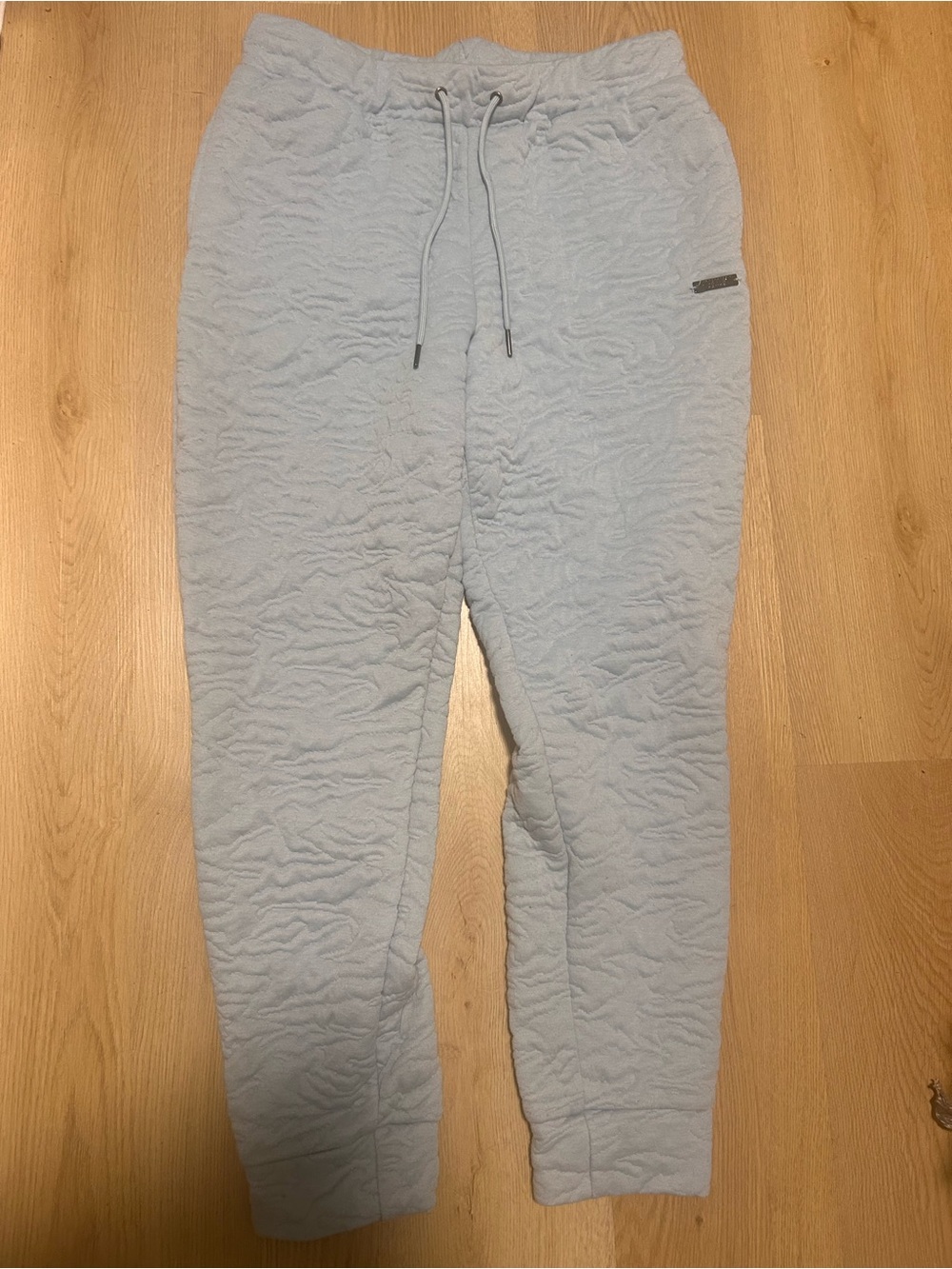 Nine West Light Blue Quilted Jogger Pants